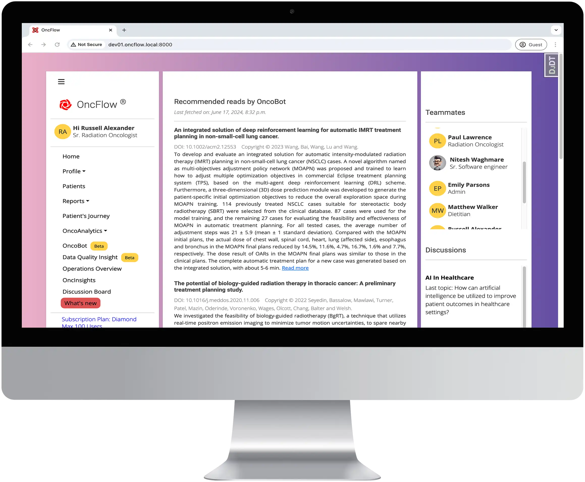 OncFlow — Clinical Decision Support Platform