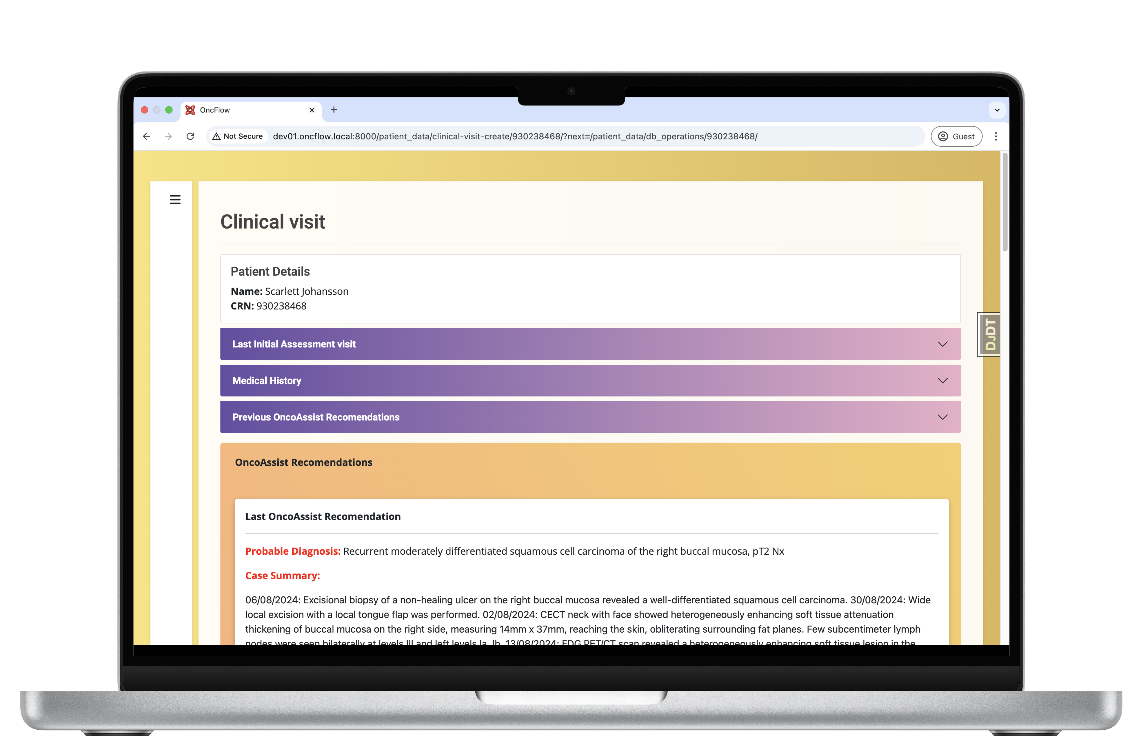 OncFlow Clinical Workflow